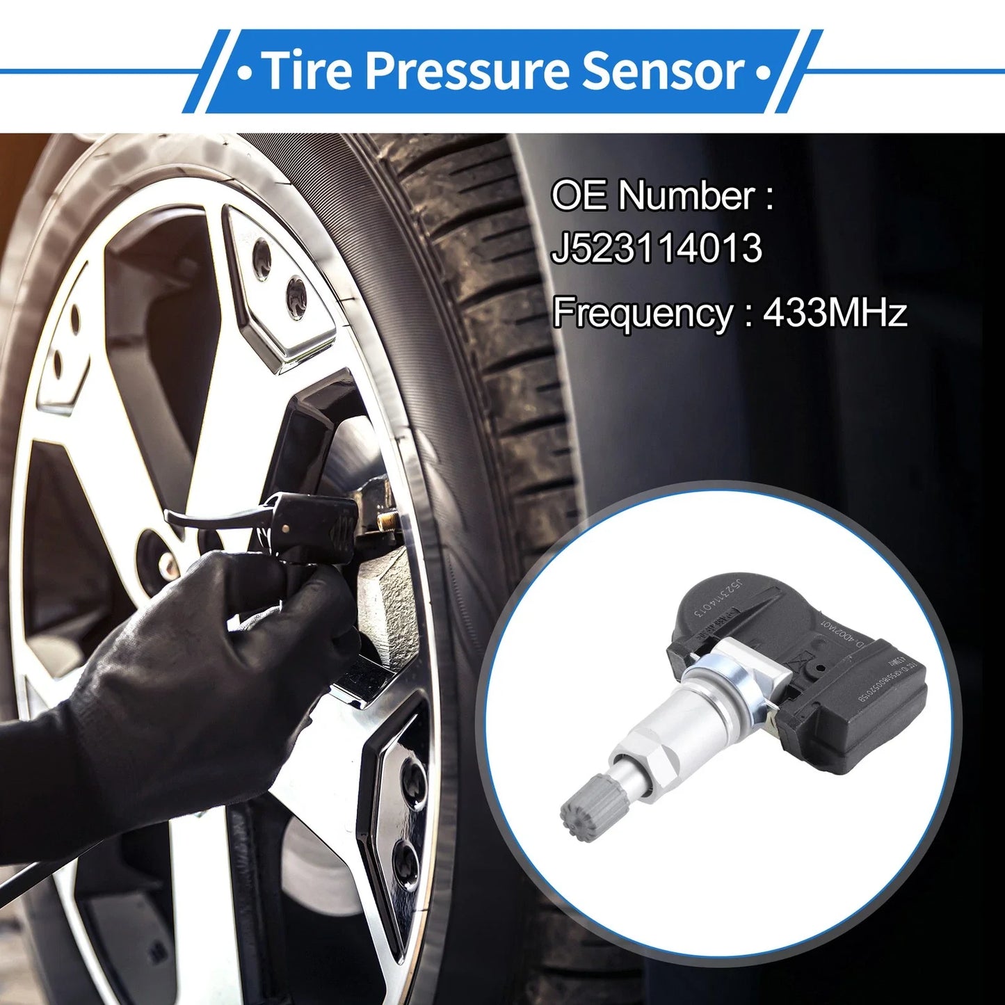 Tire Pressure Sensor for Hyundai Elantra 2011-2015 1 x 433MHz Sensor