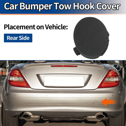 Rear Side Bumper Tow Hook Cover for Mercedes-Benz (2008-2012) Unpainted