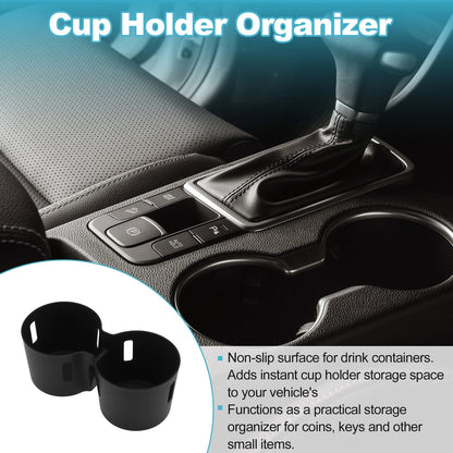 Center Console Cup Holder Organizer for Hyundai Ioniq (2025–2026) TPE Black