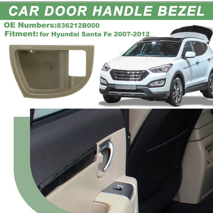 Rear Right Interior Door Handle Trim Bezel for Hyundai Santa Fe (2007–2012) Beige