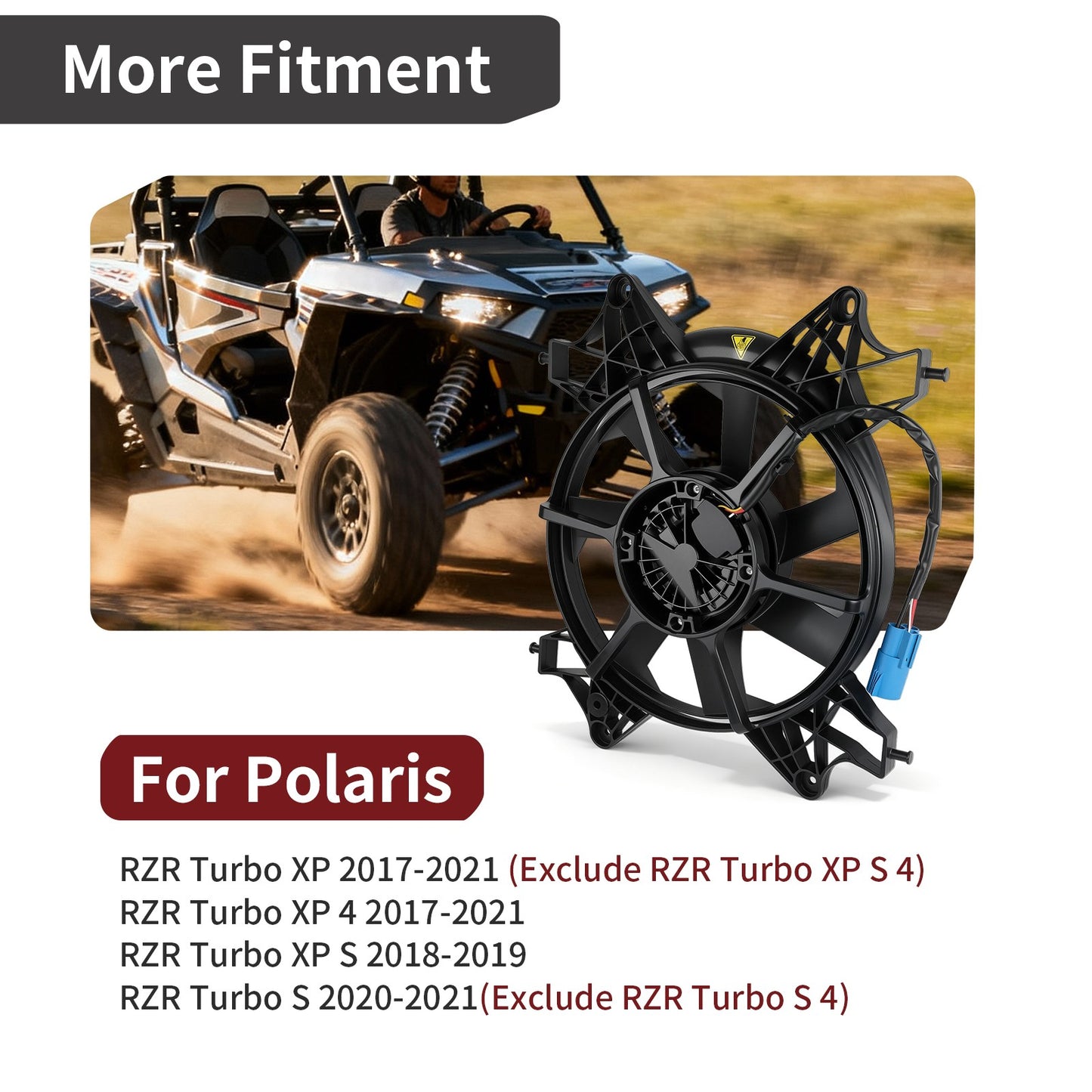 Brushless Fan Assembly for Polaris RZR XP Turbo S (2018–2019)