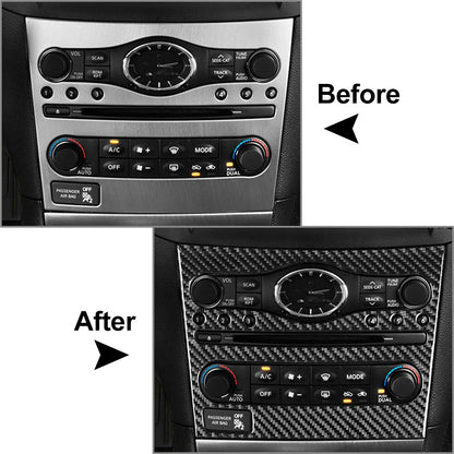 Carbon Fiber Interior Radio Console Covers for Infiniti G37 (2010-2013)