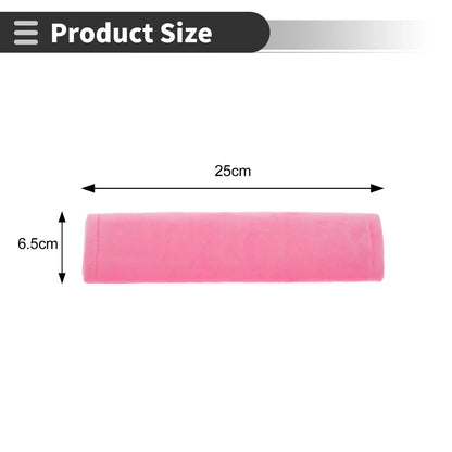 Set of 2 Pink Chenille Seat Belt Cover Pads for Universal Fit (25cm)