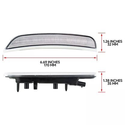 Pair Clear White Front Bumper Side Marker Light for Dodge Durango (2021–2025)