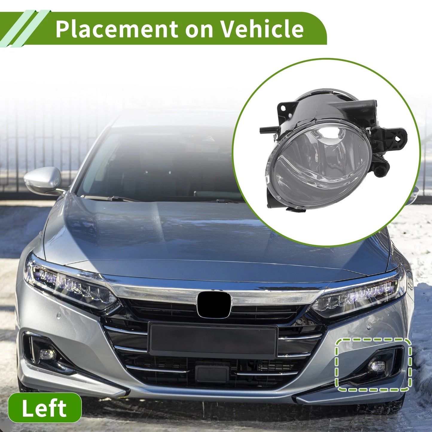 1 Pc Fog Light Grill for Volvo S80 (2007–2013) No. 31213102 Clear
