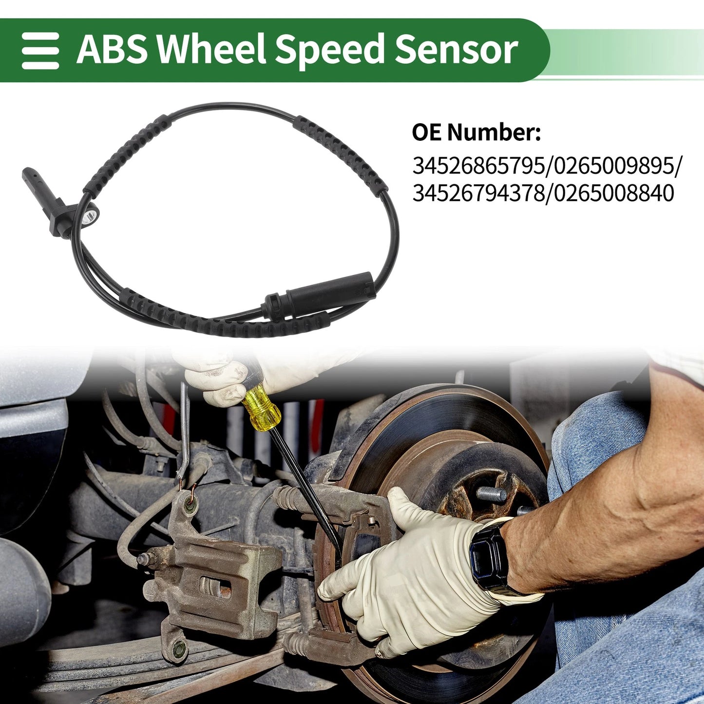 ABS Wheel Speed Sensor for BMW i3 (2014–2022) No. 34526865795, 0265009895