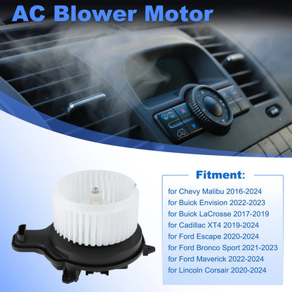 AC Heater Blower Motor for Chevy Malibu (2016–2024) JX6Z19805D LX6Z19805GB 700347