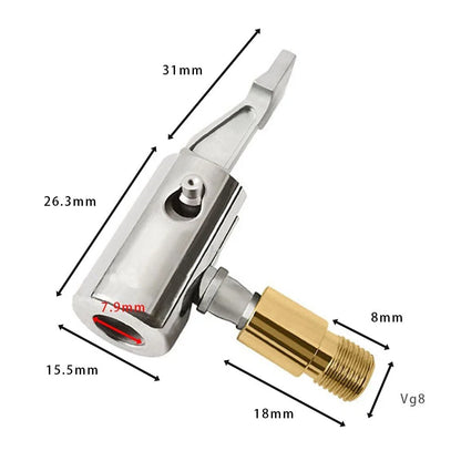 Locking Air Tyre Wheel Valve Clip Connector Brass for Trucks Campers