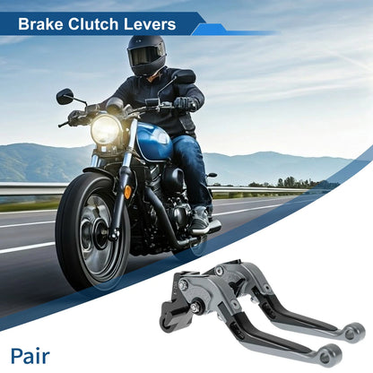 Short Long Brake Clutch Lever for Kawasaki Ninja 650R (2009–2016) Titanium Black