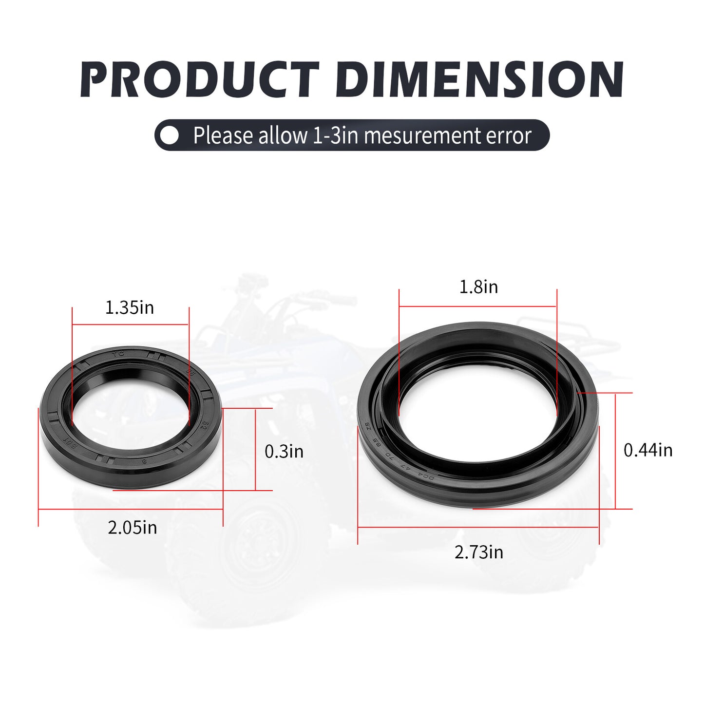 Rear Brake Drum Seals for Yamaha Big Bear Bruin Wolverine Kodiak (1990–2023)