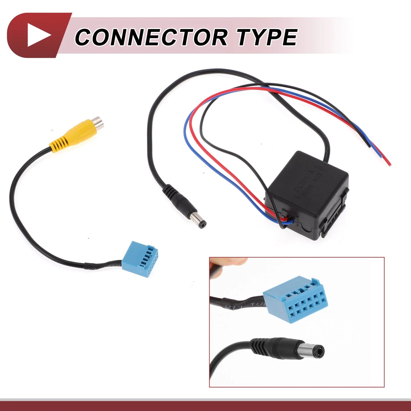 Rear View Camera Adapter Wire Harness Cable for VW BMW (Set of 1)