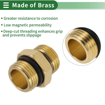 1/2" Male Double External Thread Coupling with Gasket for Automotive (1.22")