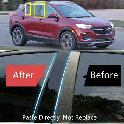 Door Trim Covers / 6pcs Glossy Black for Buick Encore GX (2020–2025)