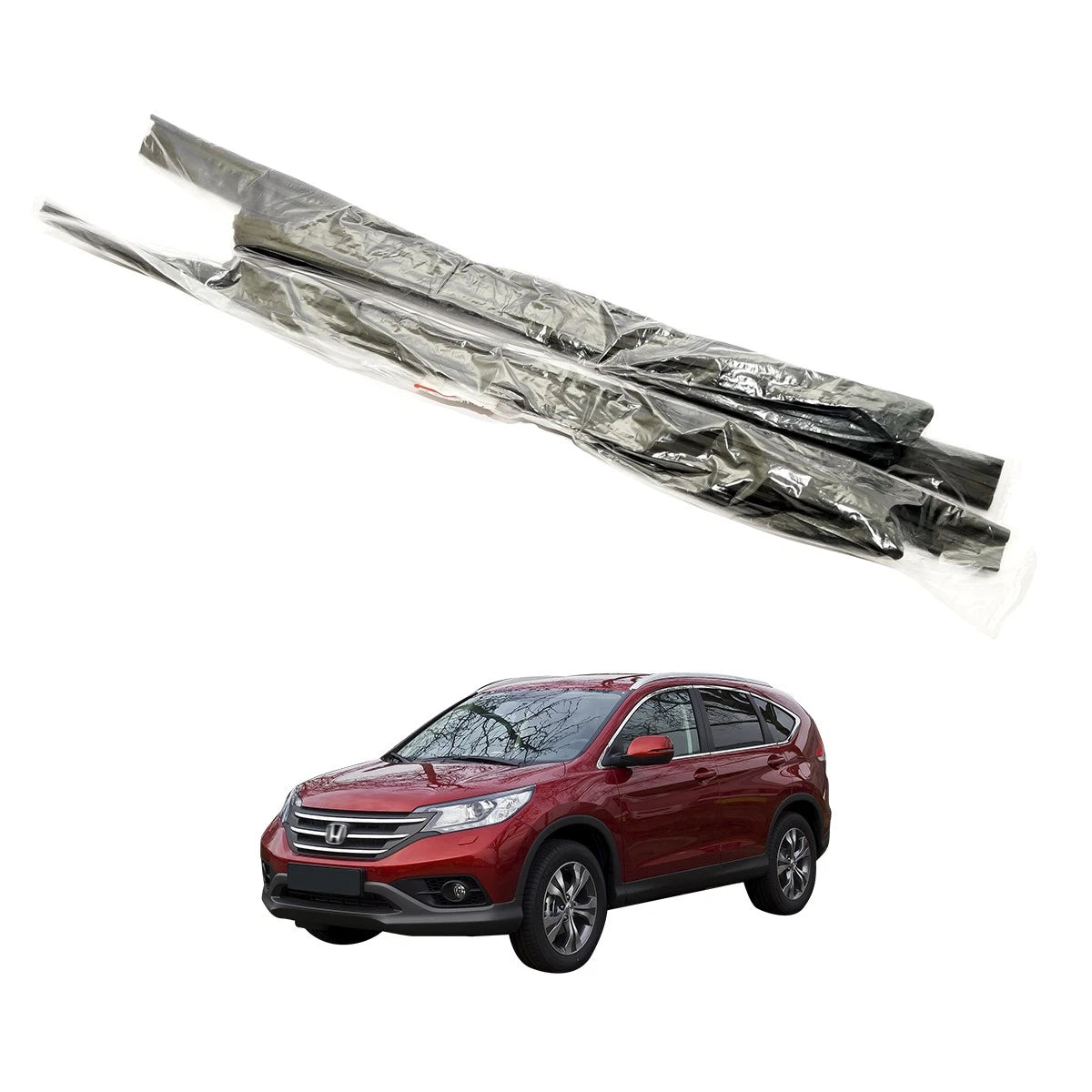 Set of 2 Rear Door Window Glass Run Channels for Honda CR-V (2012–2016)