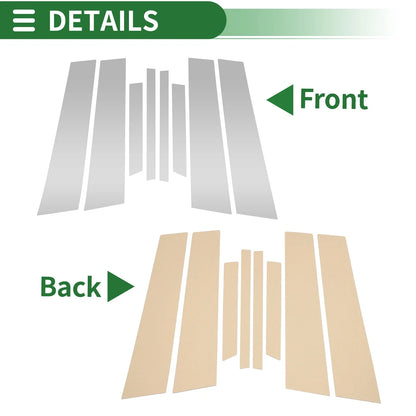 8 pcs Door Pillar Window Trim for BMW X4 Silvertone (2014-2018)
