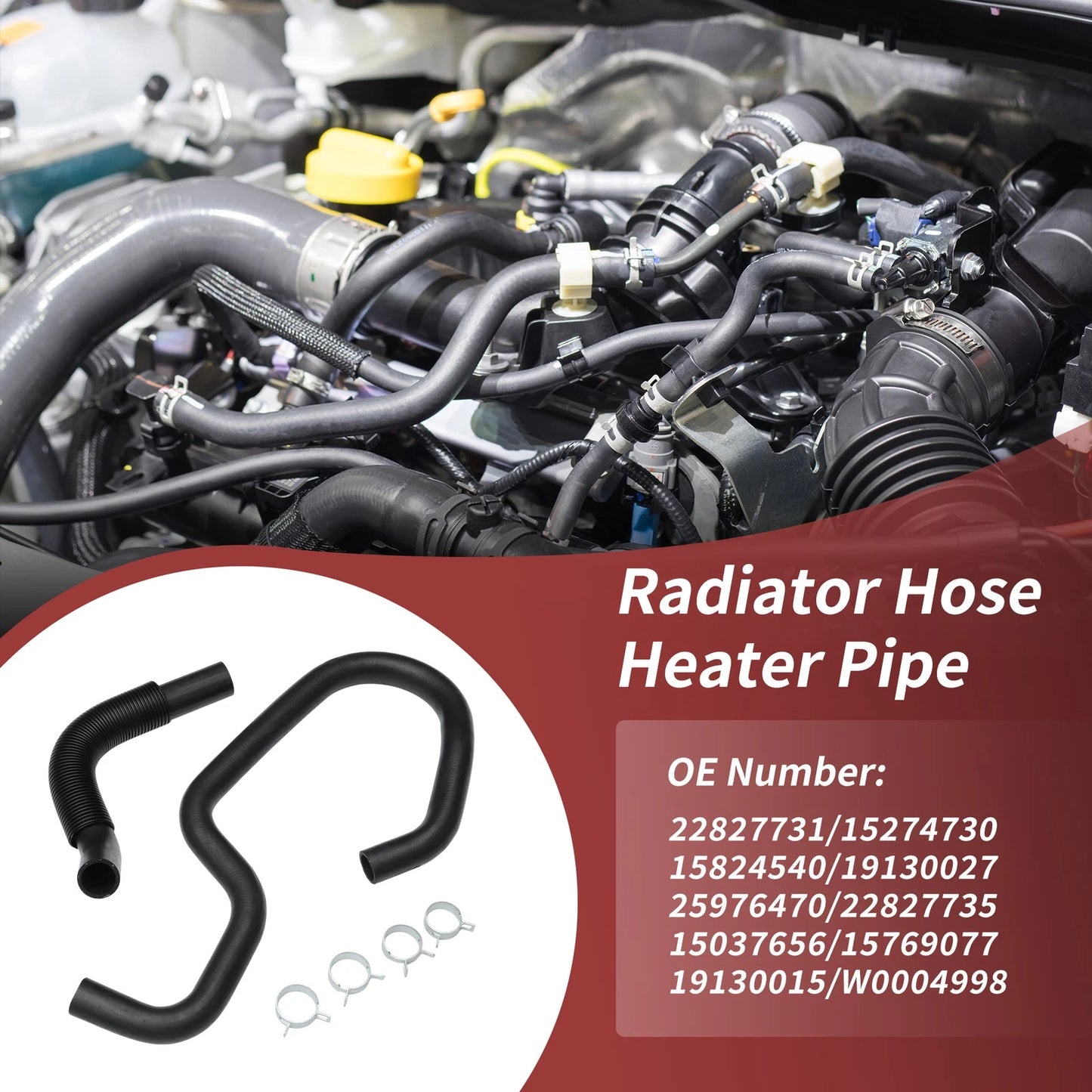 Upper Lower Radiator Coolant Water Hose for GMC Sierra 3500 (2001–2006)