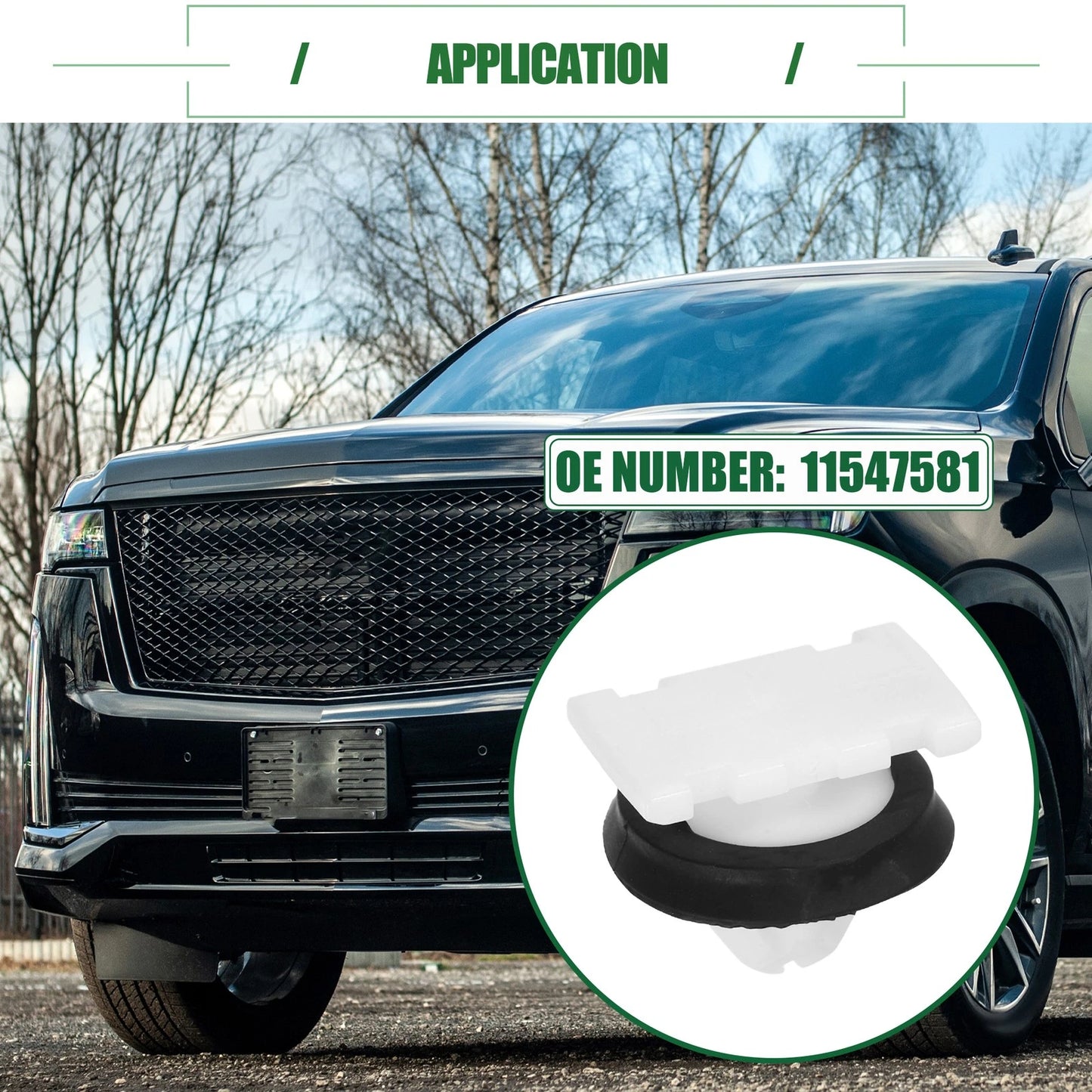 40 Pcs Rocker Panel Clip for Cadillac CT5 (2020–2023) No. 11547581 Black White