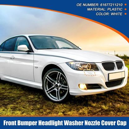 Washer Nozzle Cover Right Front for BMW 3 Series E90 E91 White (2005-2012)