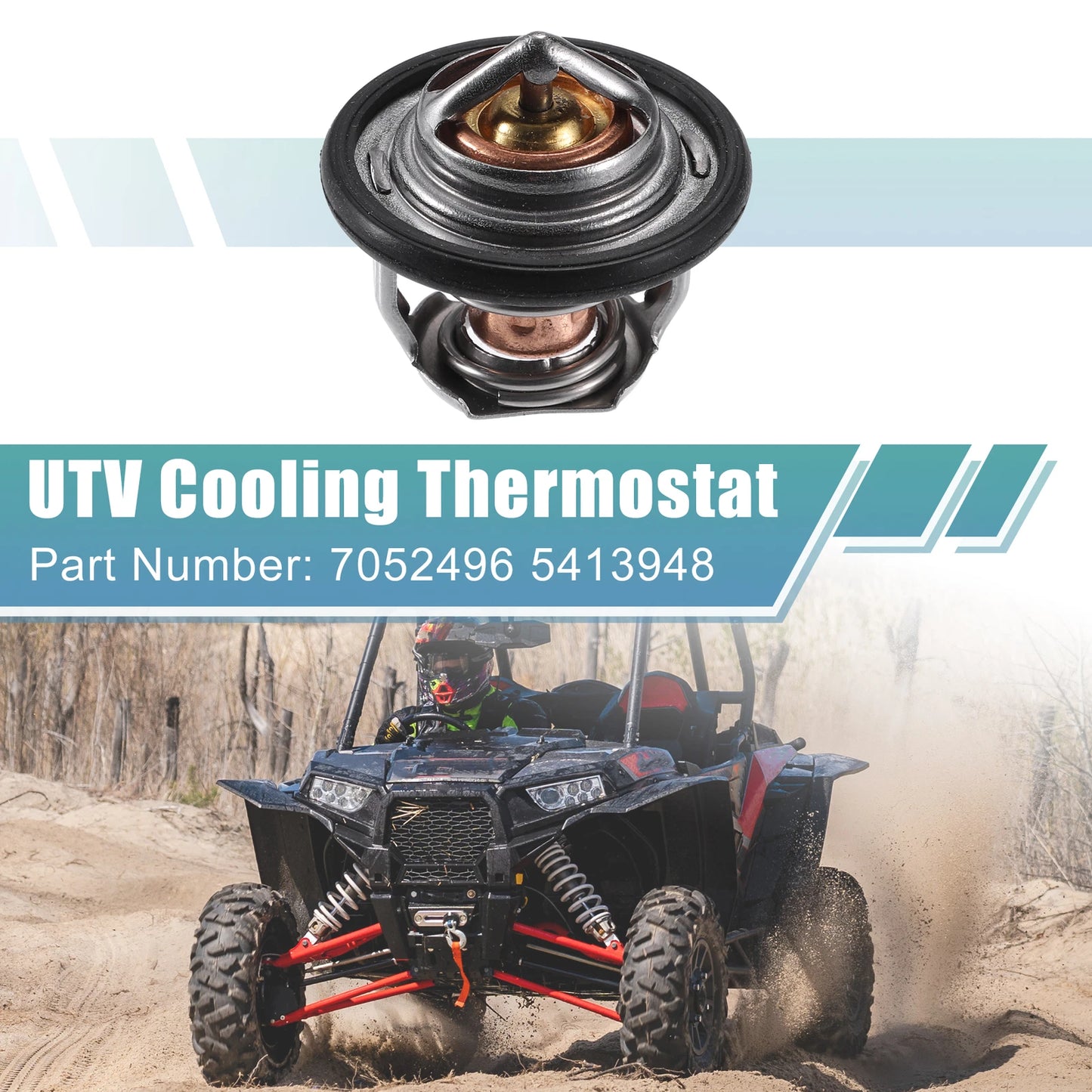 Aluminum UTV Cooling Thermostat w/ Gasket 180F for Polaris Ranger Sportsman