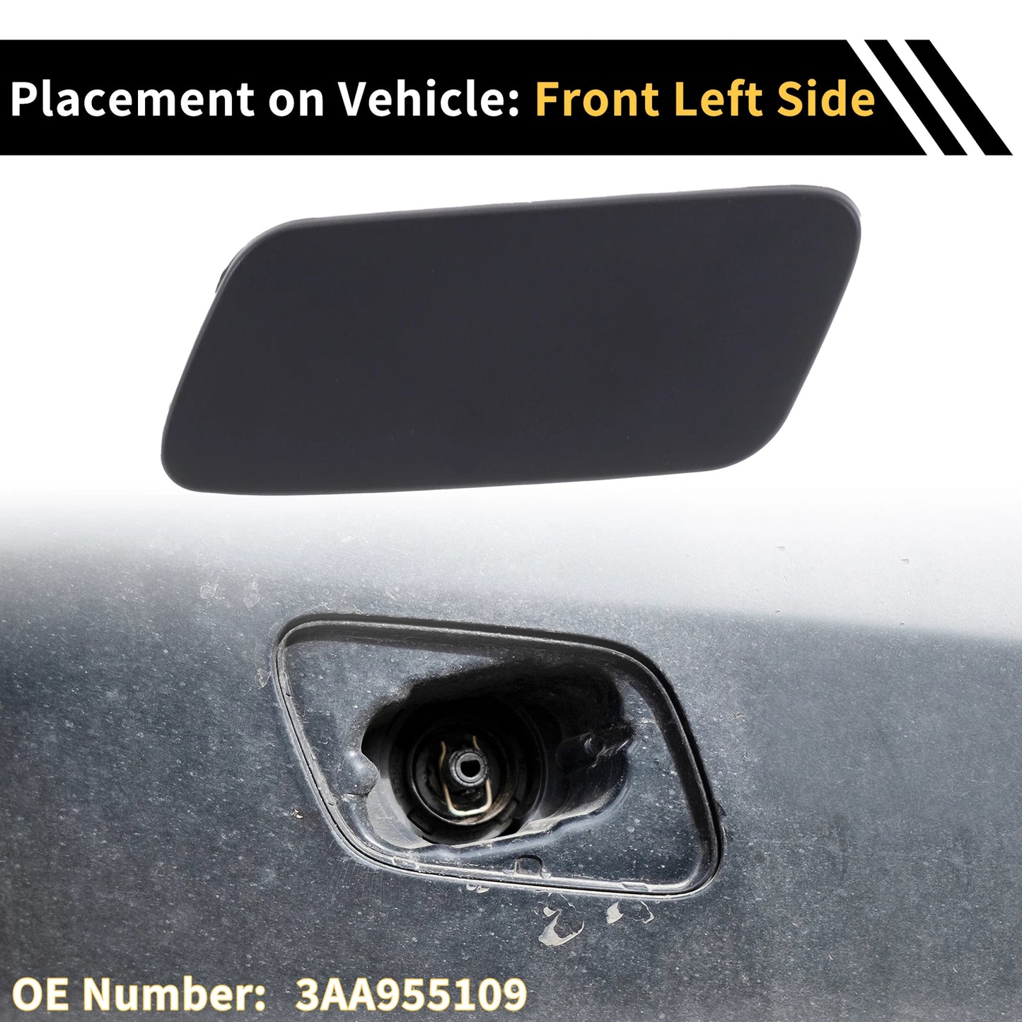 Left Bumper Headlight Washer Nozzle Cover for VW Passat (2010–2015)