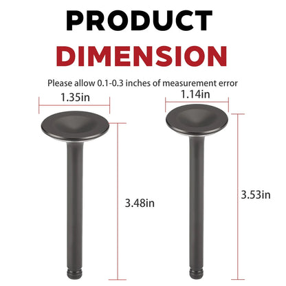 Intake & Exhaust Valves for Kawasaki Mule 600 610 SX KAF400 (2005–2024)