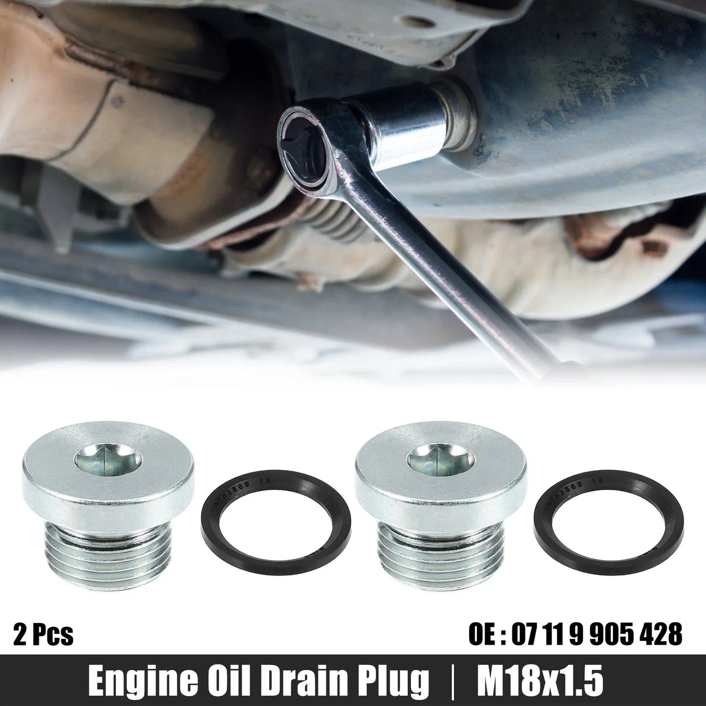 M18x1.5 Steel Oil Drain Plug Screw for BMW 545i 550i