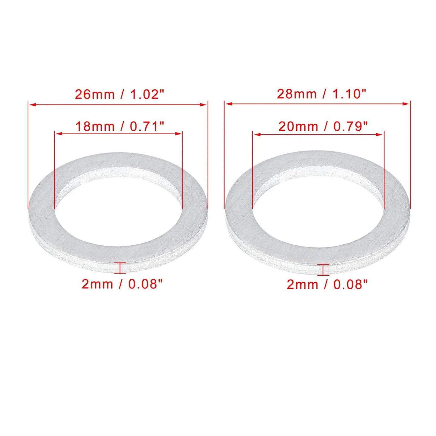 10 x Oil Drain Plug Gaskets for Honda (94109-20000, 90471-PX4-000)