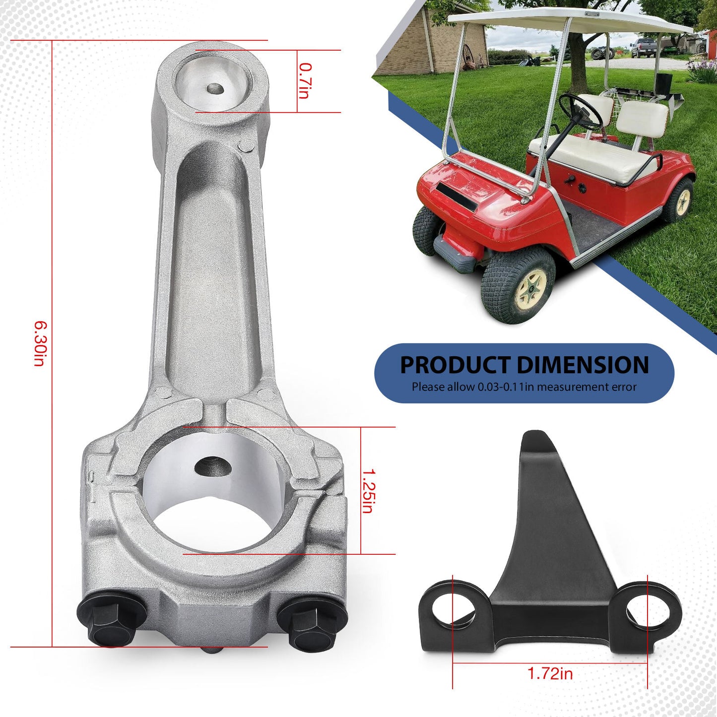 Connecting Rod Splasher for Kawasaki Club Car Gas Golf Cart (1984–1991)