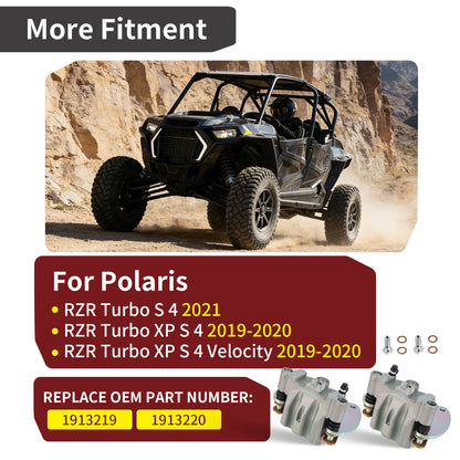 Rear Brake Calipers with Pads for Polaris RZR XP 4 Turbo S (2019–2020)