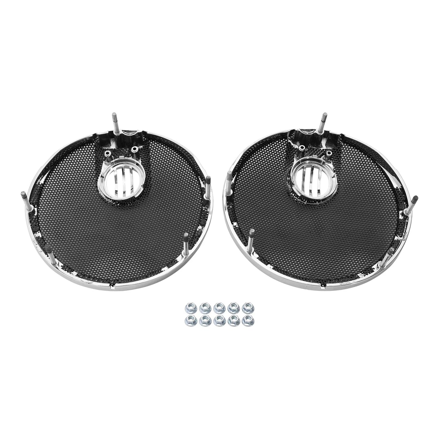 6.5" Saddlebag Speaker Grills for Indian Chieftain, Roadmaster (2014-2024)