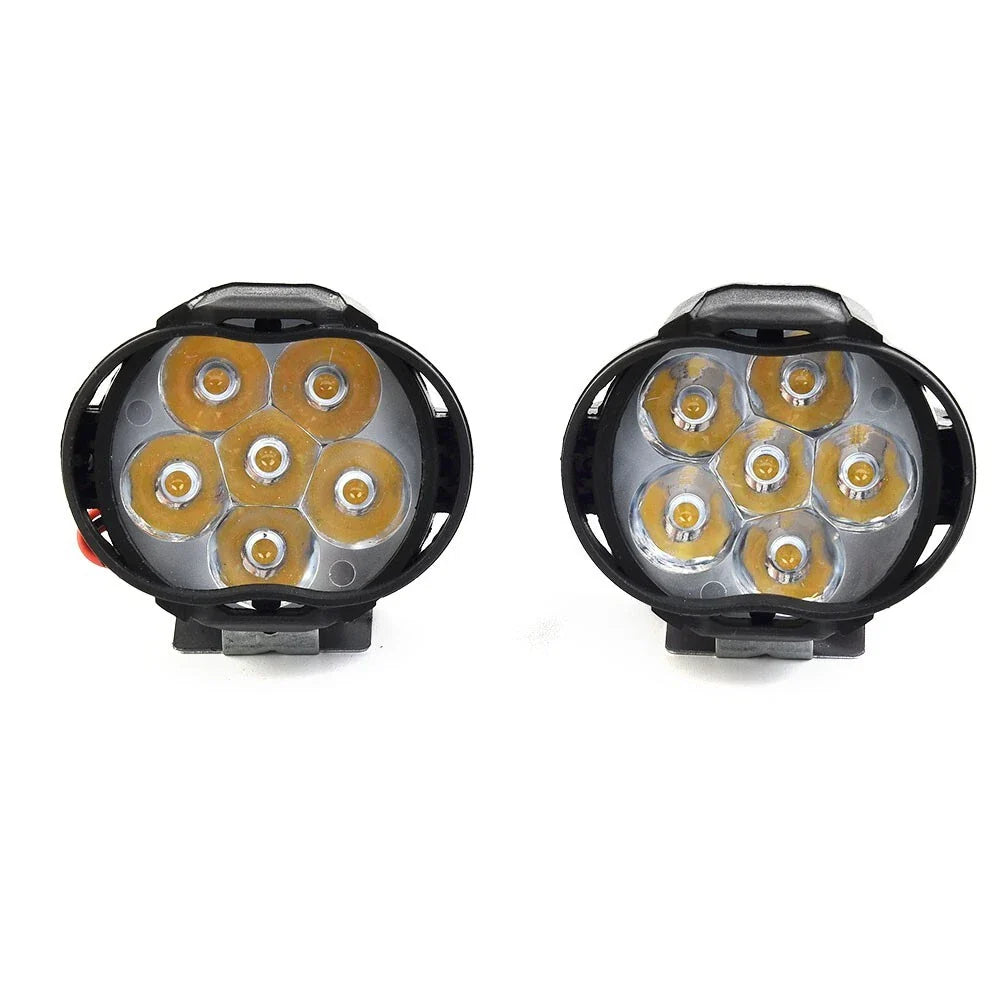 2 x Car Headlights Spot Fog Lights 6-LED Waterproof Work Lamp 12V for ATV