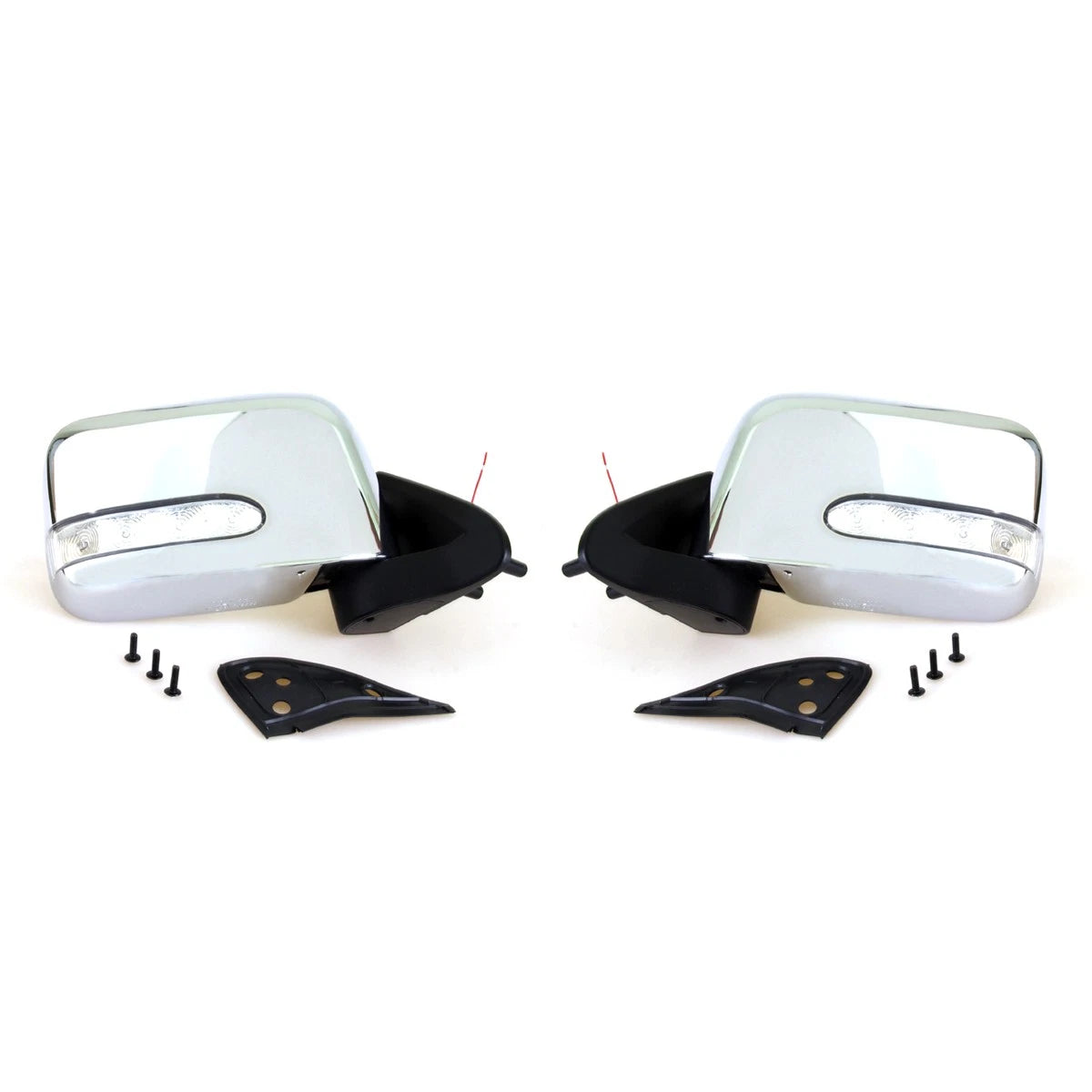 Chrome Door Mirror with LED for Nissan D22 Hardbody Frontier Navara NP300