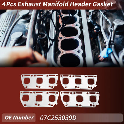 Set of 4 Exhaust Manifold Header Gaskets for Audi A8 D3 (4E2)