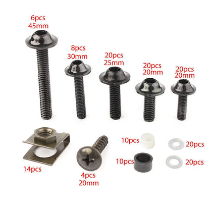 Fairing Bolt Kit for Kawasaki Ninja ZX6R ZX7R ZX9R ZX14