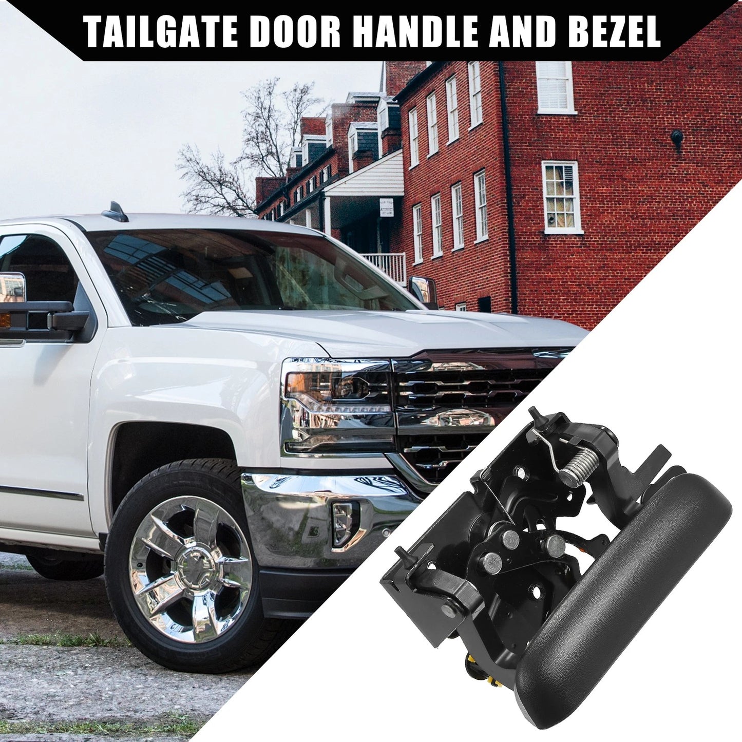 Tailgate Door Handle and Bezel for Chevy Avalanche 1500 2500 (2002–2013)