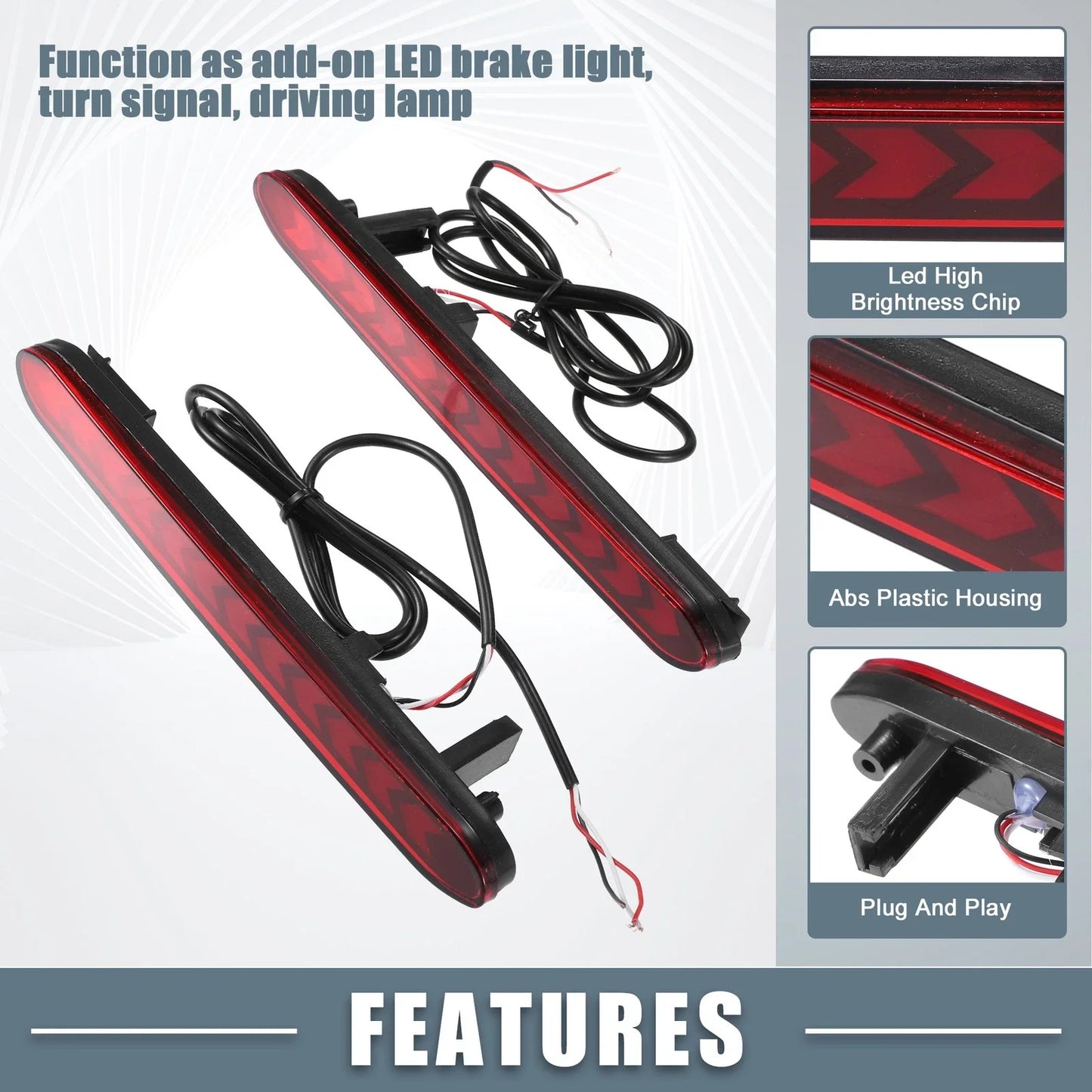 Rear Bumper Reflector Light for Honda Odyssey (2018-2023) - Red Tail Light