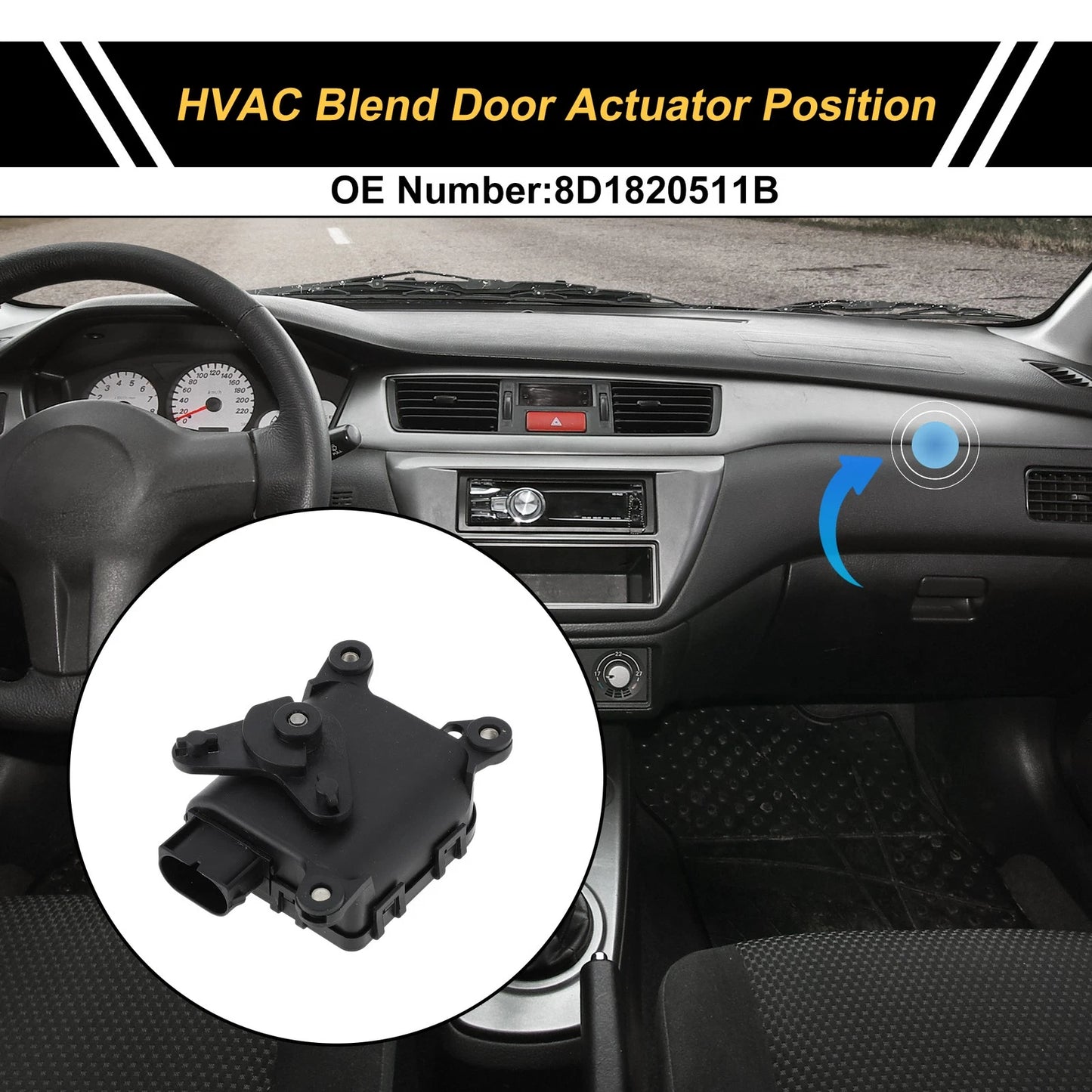 HVAC Heater Blend Door Actuator for Volkswagen Passat (1996–2000) 8D1820511B