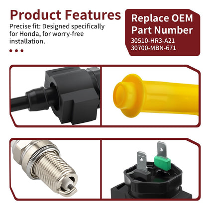 Ignition Coil & Spark Plug for Honda Foreman 500 TRX 500 (2005–2014)