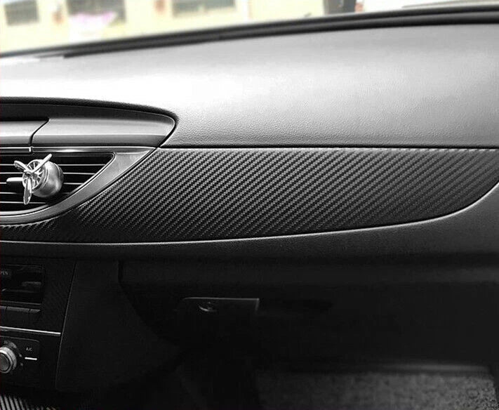 Carbon Fiber Interior DIY Trim Stickers Decals Cover for Audi A6 C7 (2012–2018)
