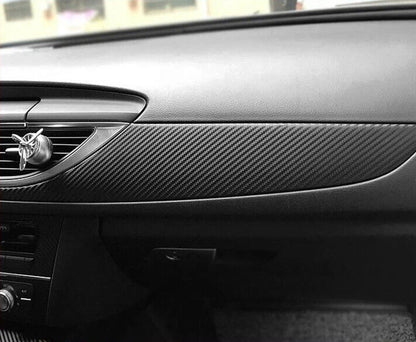 Carbon Fiber Interior DIY Trim Stickers Decals Cover for Audi A6 C7 (2012–2018)