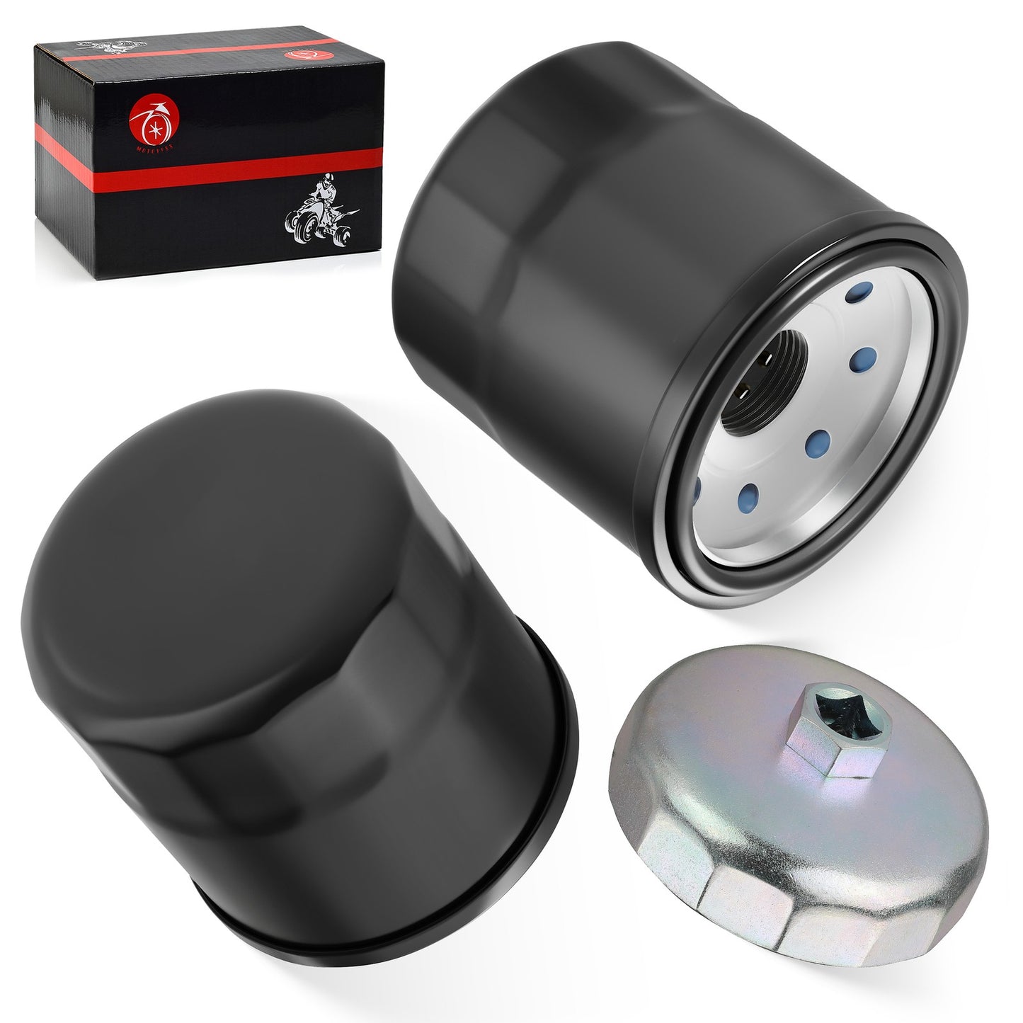 2X Oil Filter with Wrench Tool for Kawasaki Teryx KRX4 1000 (2023–2024)
