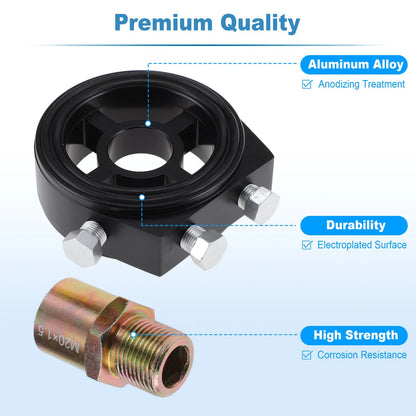Oil Cooler Sandwich Plate Adapter M18x1.5 M20x1.5 M22x1.5 3/4-16