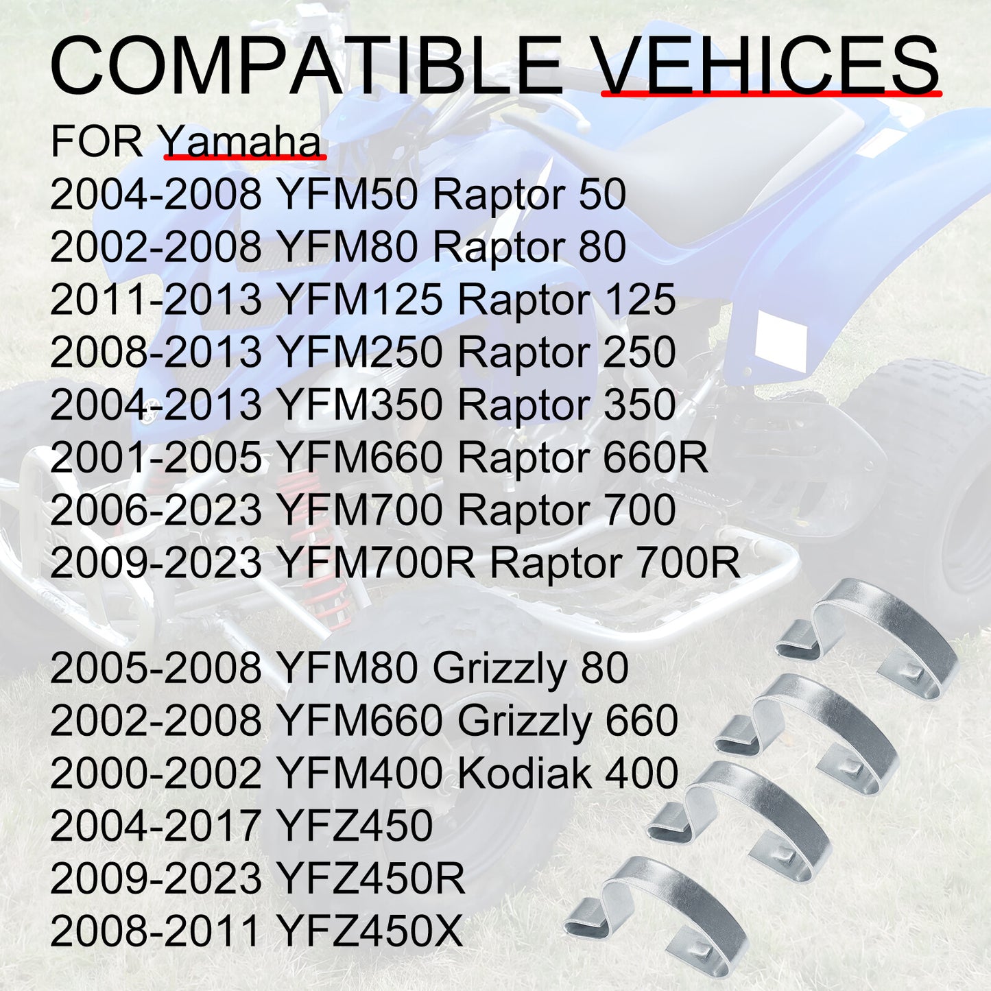 Air Box Latch Hook for Yamaha Raptor 50 80 125 250 350 660R 700 700R (2001–2023)