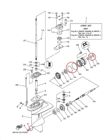 Lower Unit Oil Seal for Yamaha Outboard (Various Models)