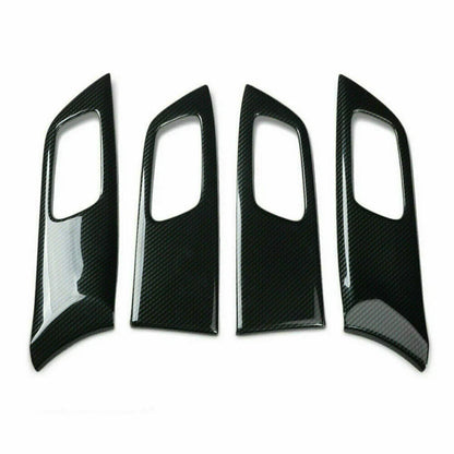 4x Carbon Fiber Inner Door Handle Panel Cover Trim for Honda Accord (2013–2017)