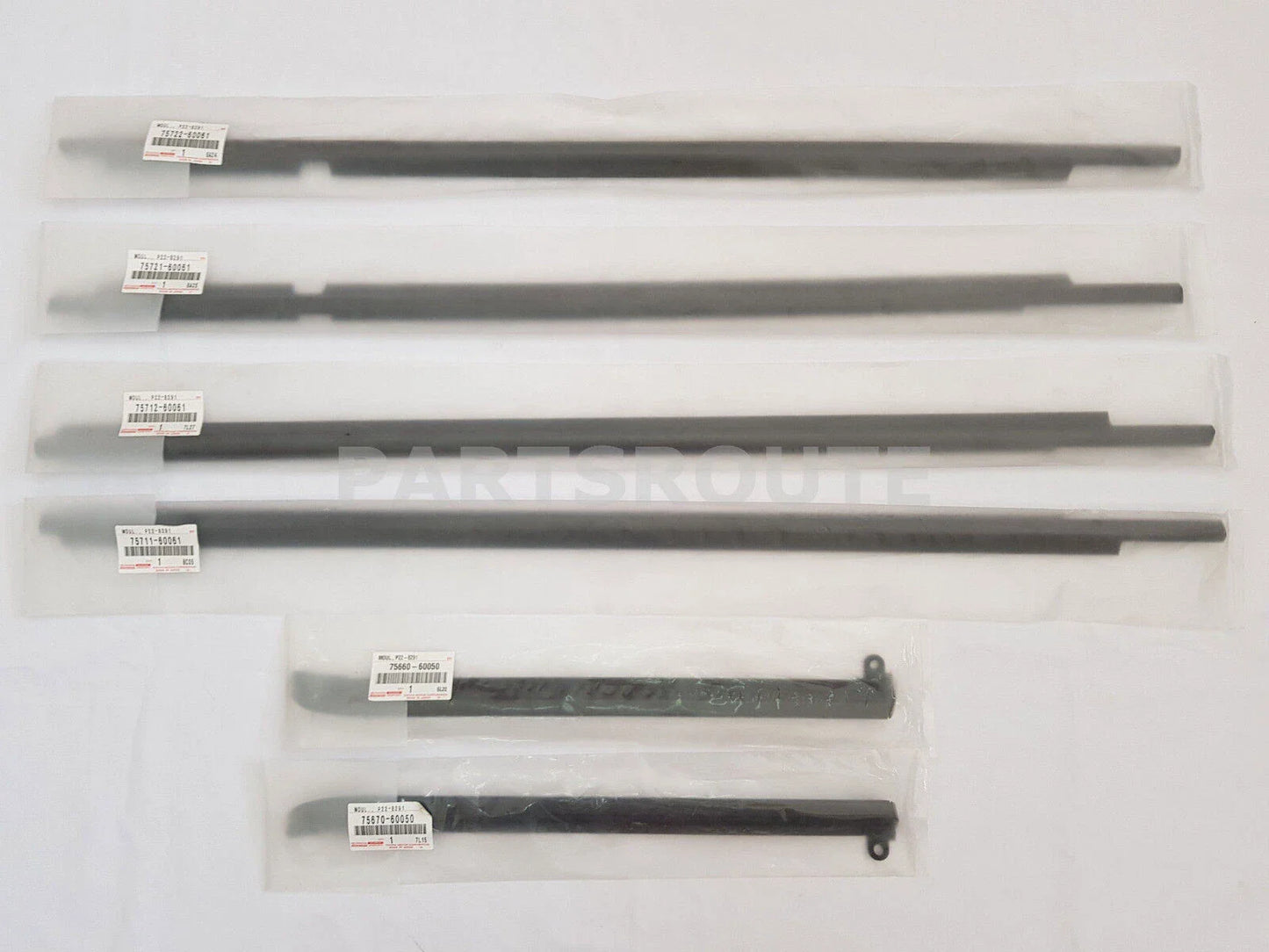 Quarter & Door Belt Moulding Matte Black for Toyota Prado GX470 (2003–2009)