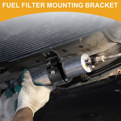 Fuel Filter Mounting Bracket for Universal Applications (58mm, Aluminum)