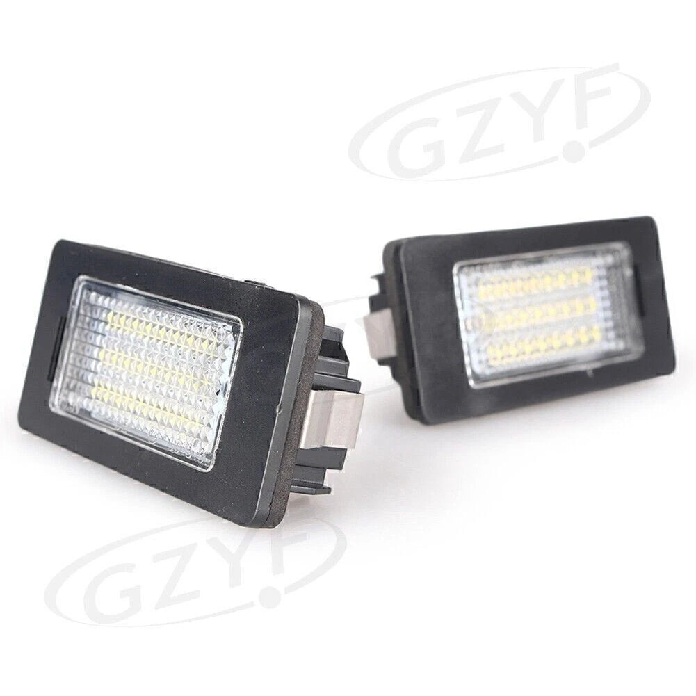 2X White LED License Plate Lights for BMW E39 E60 E70 E82 E90 E92 F30