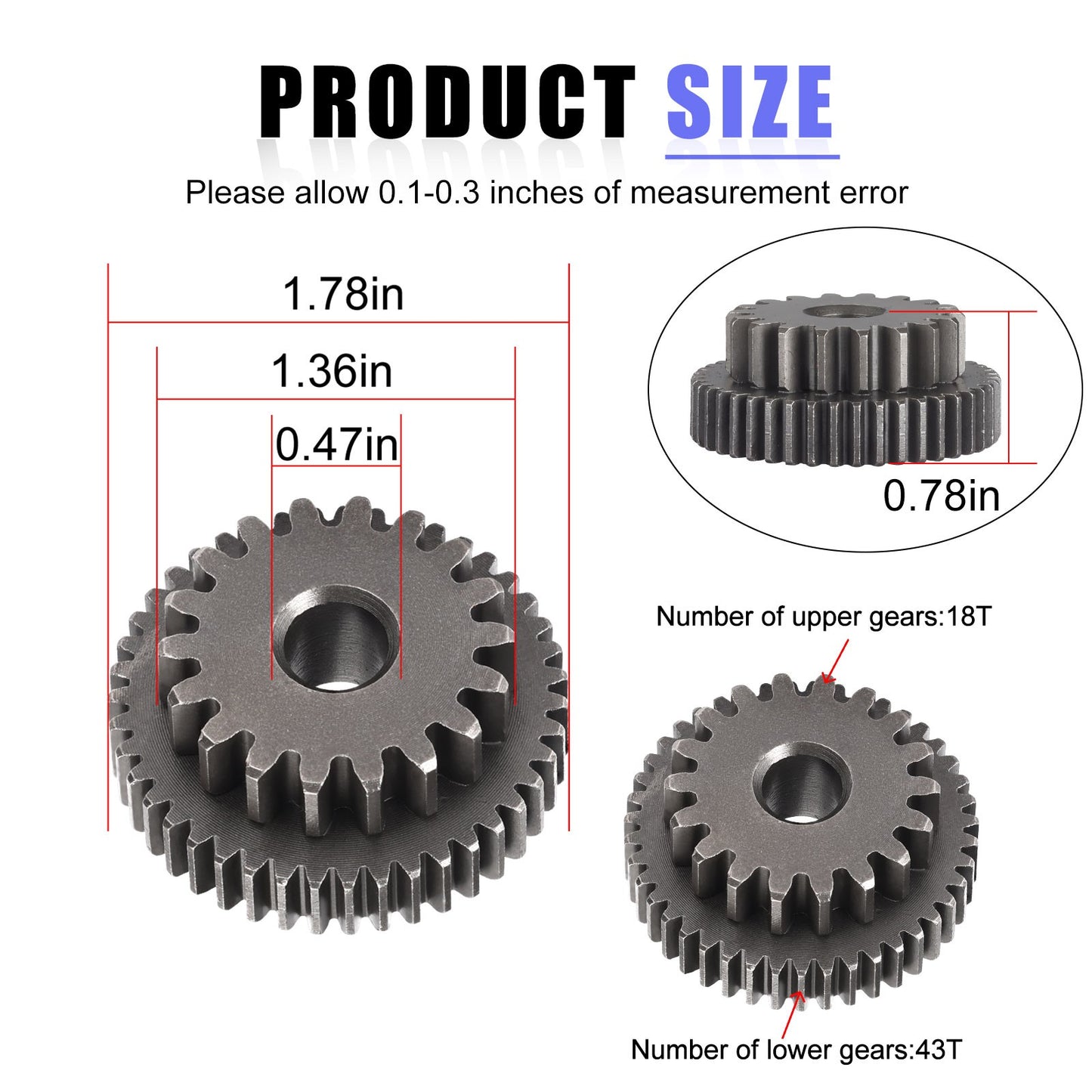 Starter Reduction Gear for Honda Foreman 450 4x4 TRX450 (1998–2004)