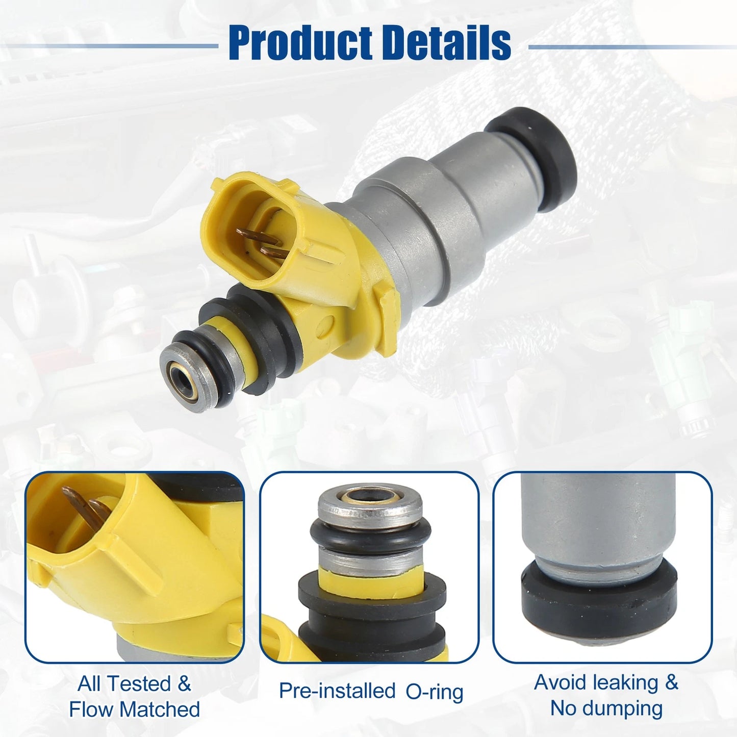 6X Fuel Injector Nozzle for Toyota Supra 3.0L (1986–1988)